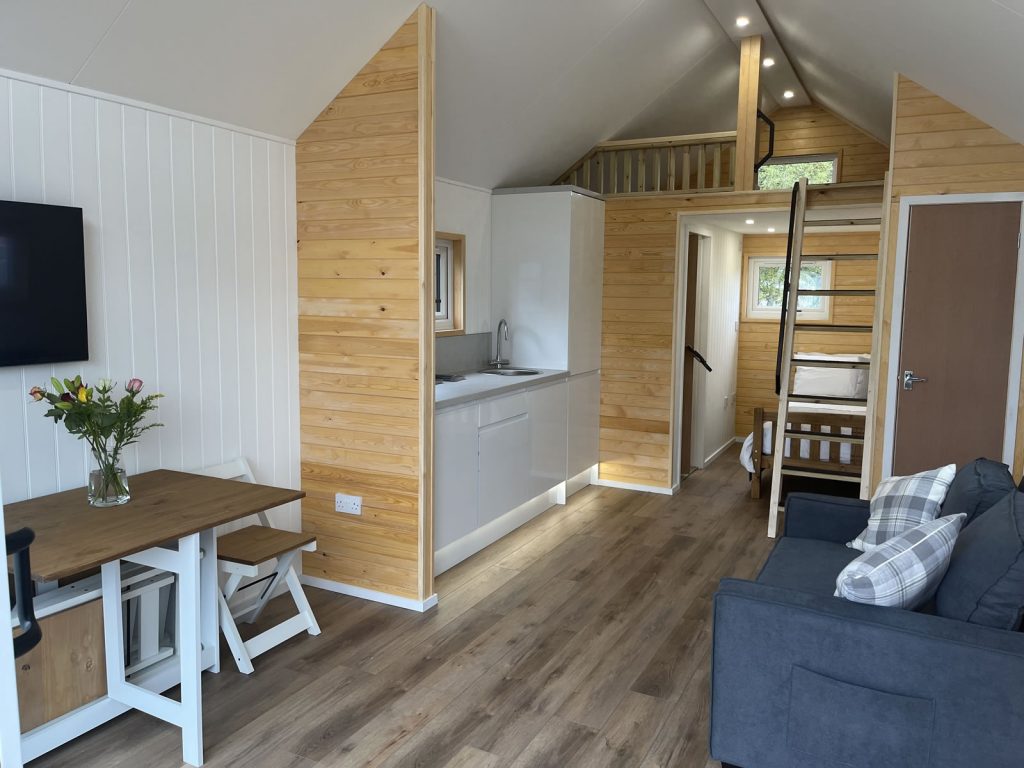 Inside Retreat Glamping Pod