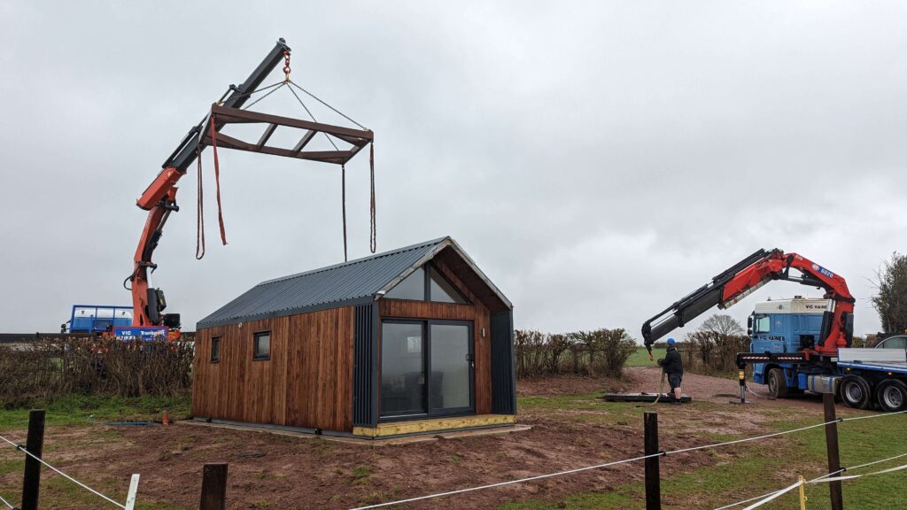 Ex-Show Retreat Pod Being Lifted into Position_2